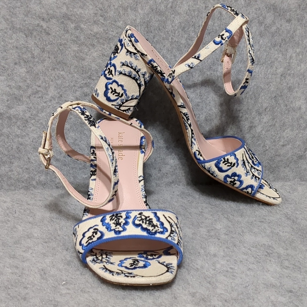 Kate Spade Delphine Embroidered Sandals Size 10B - Picture 8 of 12